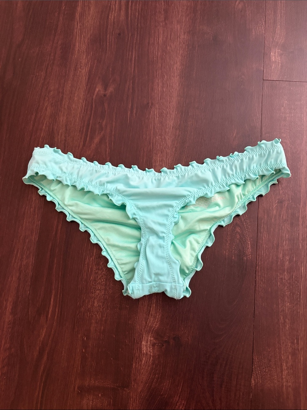 Shade & Shore Mint Ruffle Bikini Bottoms